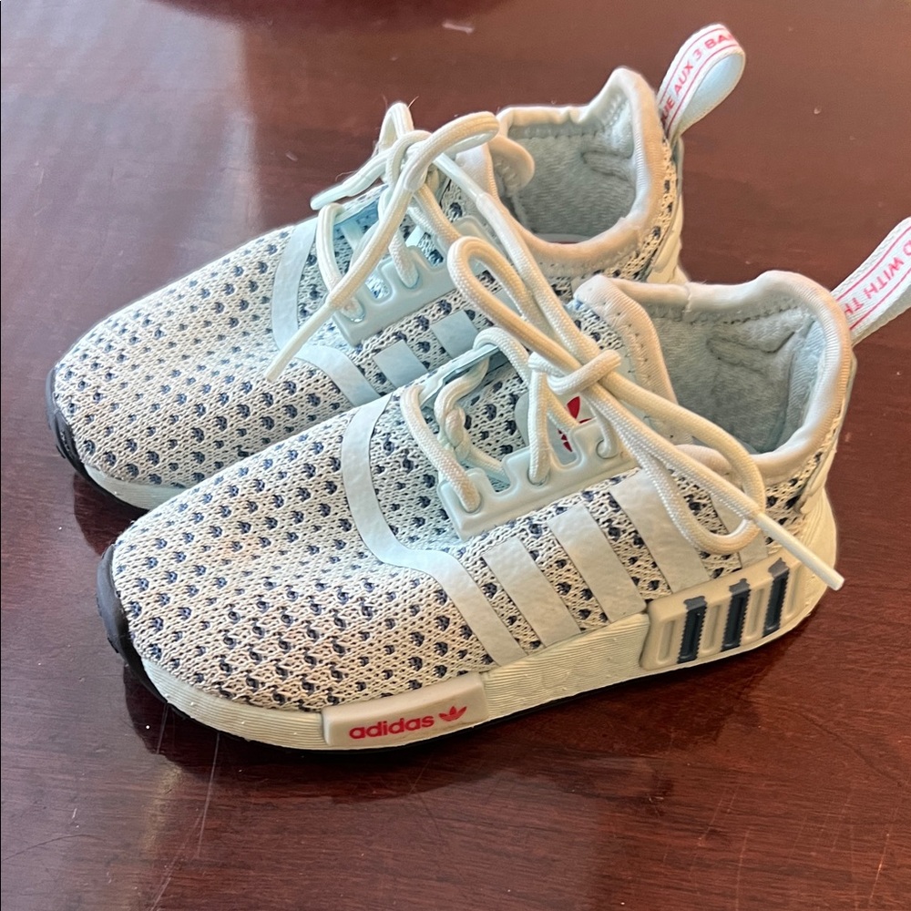 Adidas Kids' Gray and White Sneakers
